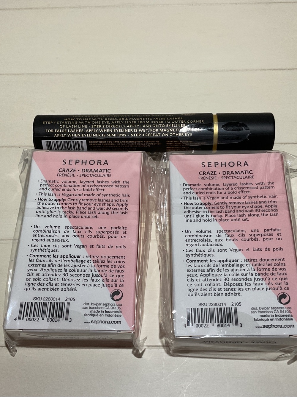 Sephora Craze False Lashes Duo with Velour Lash & Go Eyeliner (Black) - Picture 2 of 2